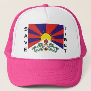Tibet flagga - Lejona Flagga Snö Truckerkeps