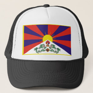 Tibet flagga - Lejona Flagga Snö Truckerkeps