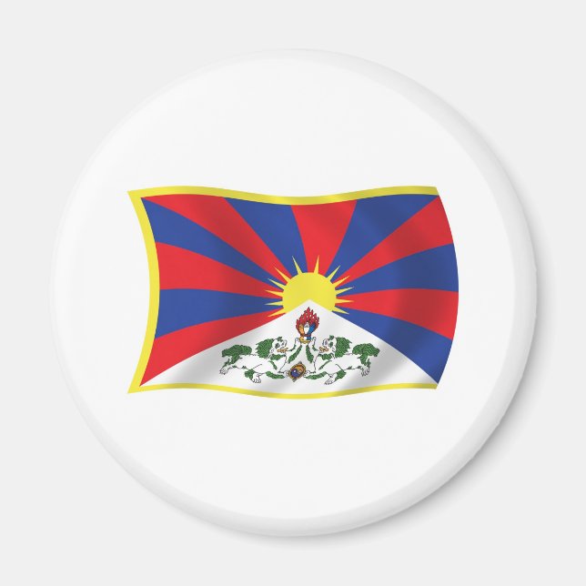 Tibet Flagga Magnet (Framsidan)