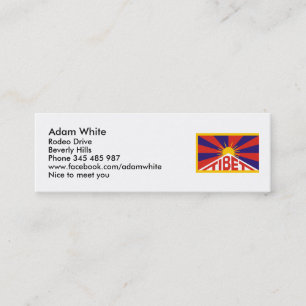 Tibet flagga mini visitkort