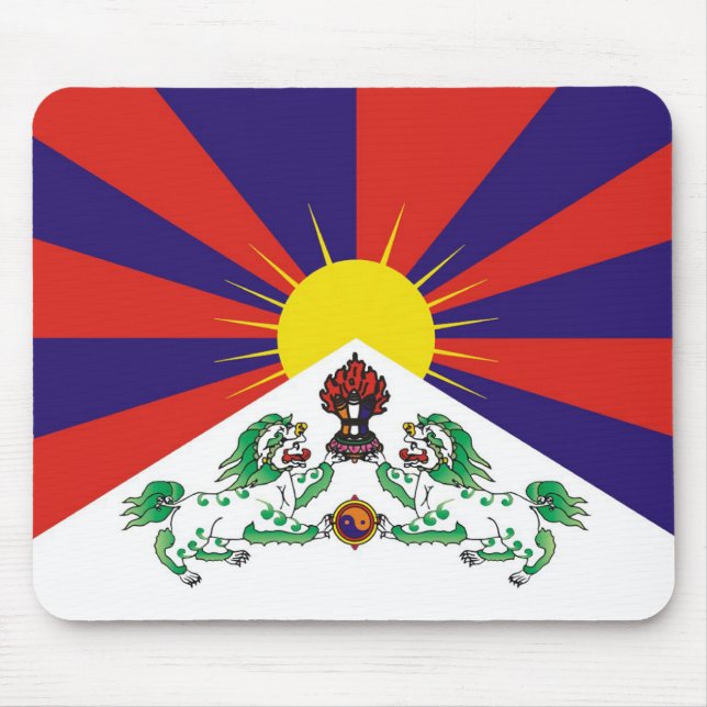 Tibet flagga Mousepad Musmatta (Framsidan)
