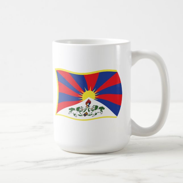 Tibet Flagga Mugg (Höger)