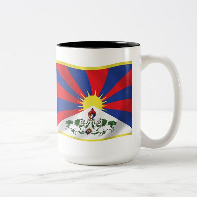 Tibet Flagga Mugg (Höger)