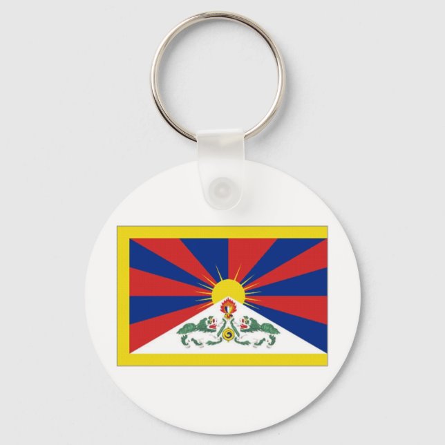 Tibet Flagga Nyckelring (Framsida)