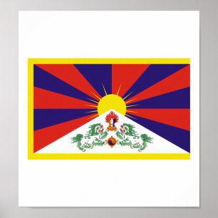 Tibet Flagga Poster