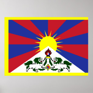 Tibet Flagga Poster
