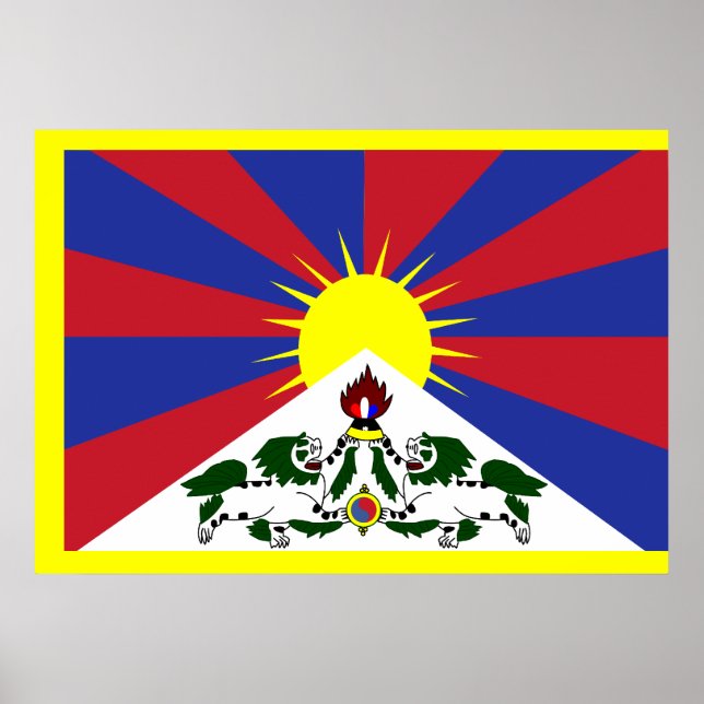 Tibet Flagga Poster (Framsidan)
