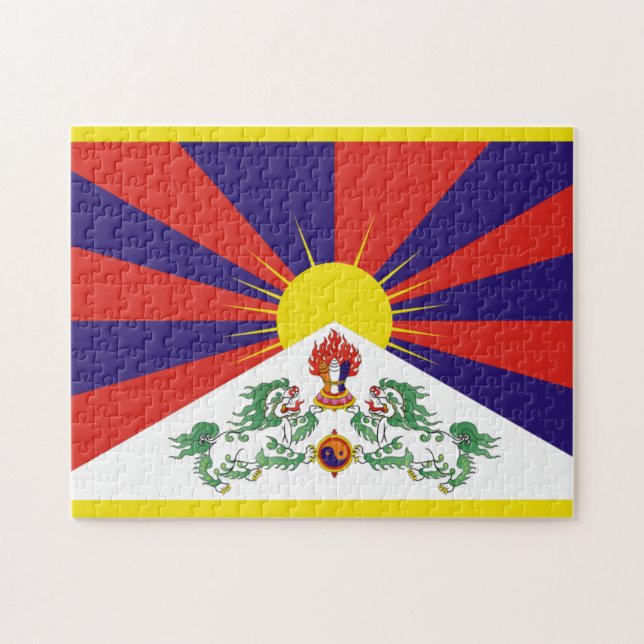 tibet flagga pussel (Horisontell)