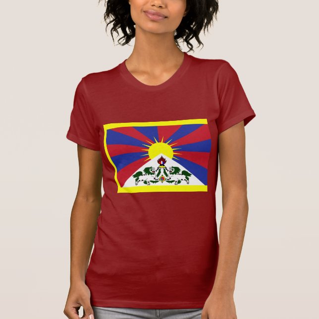 Tibet flagga t-shirt (Framsida)