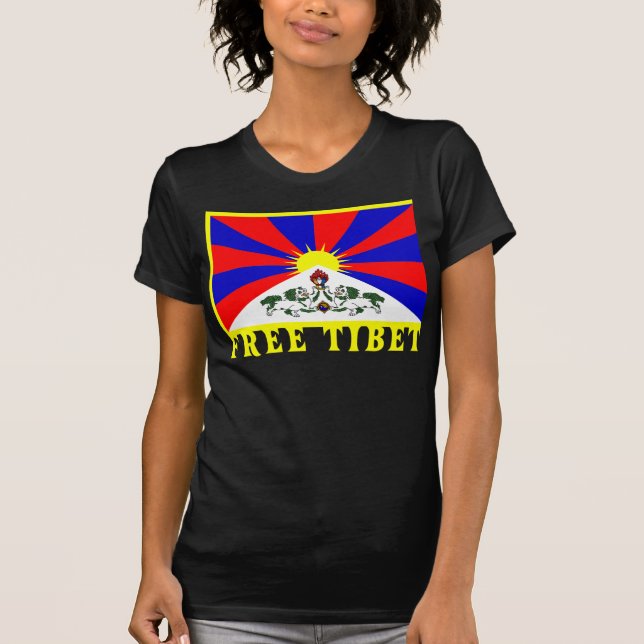 Tibet Flagga T-shirt (Framsida)