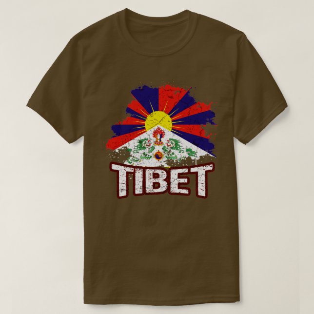 Tibet flagga t shirt (Design framsida)
