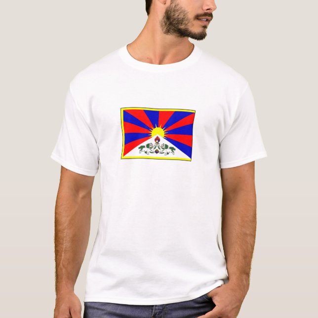 Tibet flagga tee shirt (Framsida)
