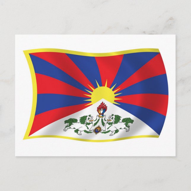Tibet Flagga vykort (Framsida)