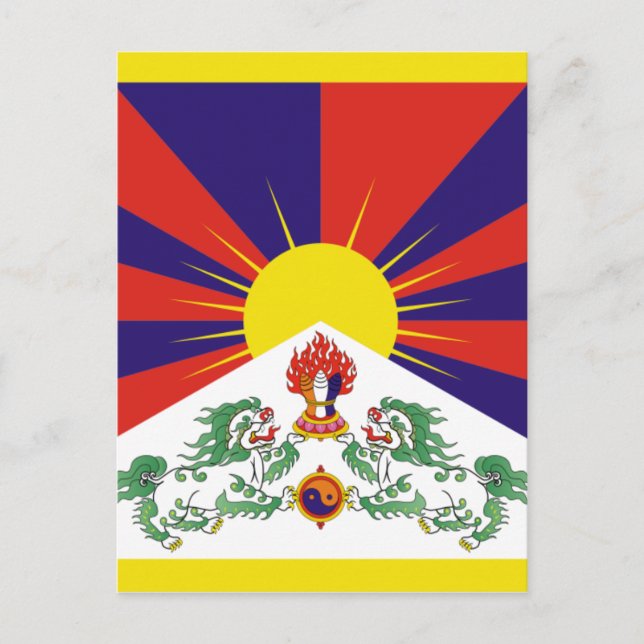 tibet flagga vykort (Framsida)