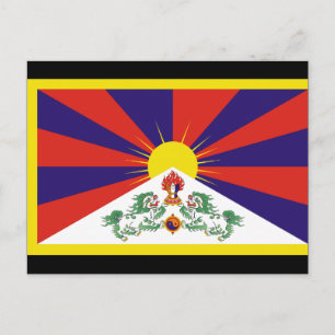 tibet flagga vykort