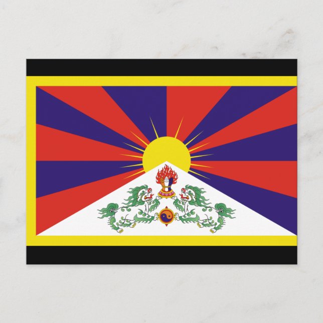 tibet flagga vykort (Framsida)