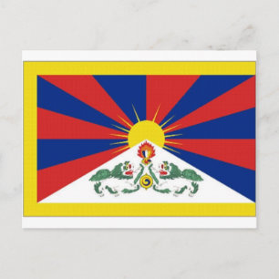 Tibet Flagga Vykort