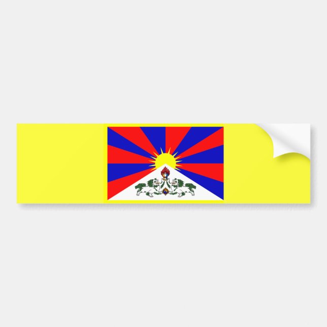 Tibet flaggabildekal bildekal (Framsidan)