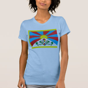 Tibet flaggaT-tröja T Shirt