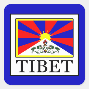 Tibet Fyrkantigt Klistermärke