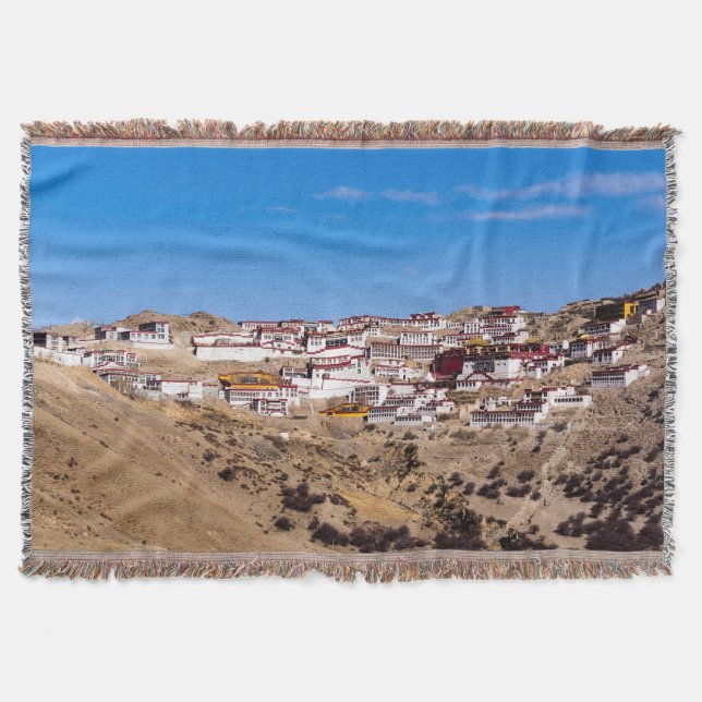 Tibet - Ganden Buddhist-klostret Filt (Framsidan)