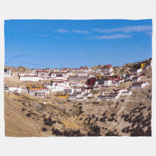 Tibet - Ganden Buddhist-klostret Fleecefilt