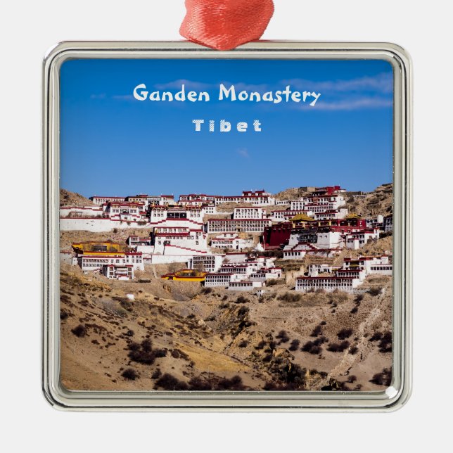 Tibet - Ganden Buddhist-klostret Julgransprydnad Metall (Framsidan)