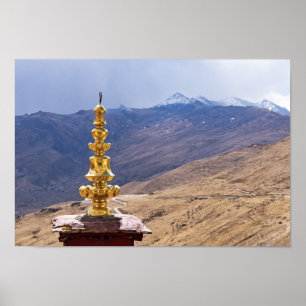 Tibet - Ganden Buddhist-klostret Poster