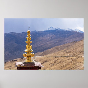 Tibet - Ganden Buddhist-klostret Poster