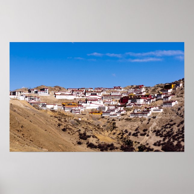 Tibet - Ganden Buddhist-klostret Poster (Framsidan)