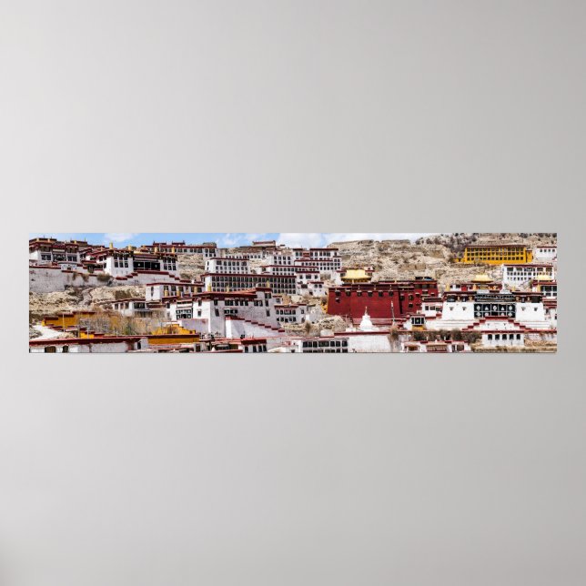 Tibet - Ganden Buddhist-klostret Poster (Framsidan)