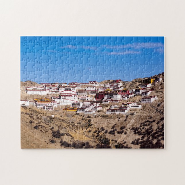 Tibet - Ganden Buddhist-klostret Pussel (Horisontell)