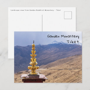 Tibet - Ganden Buddhist-klostret Vykort