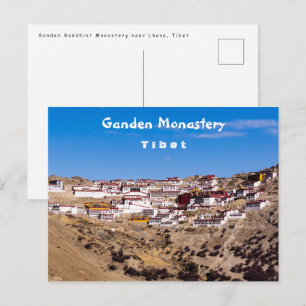 Tibet - Ganden Buddhist-klostret Vykort