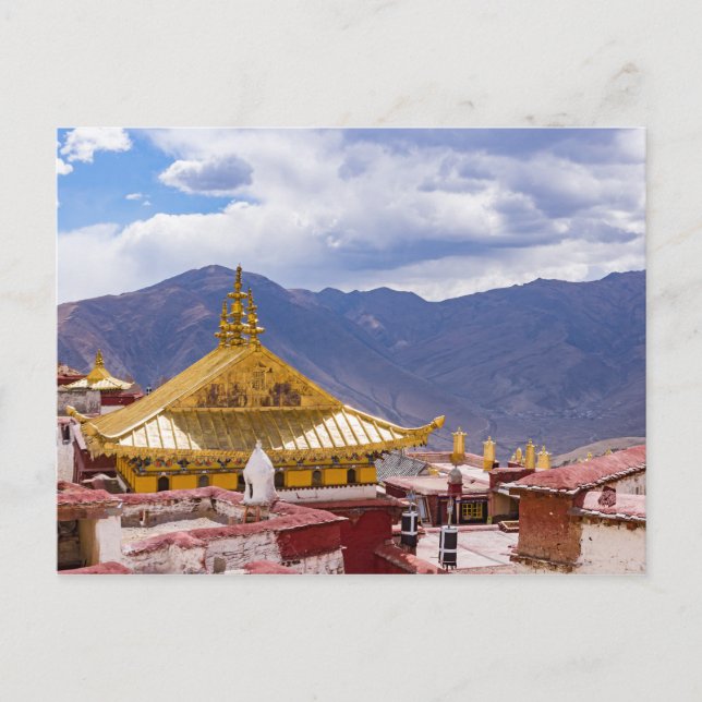 Tibet - Ganden Buddhistkloster Vykort (Framsida)