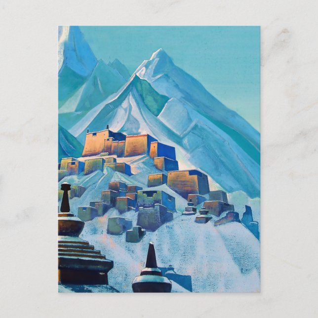 “Tibet Himalaya” av Nicholas Roerich Vykort (Framsida)