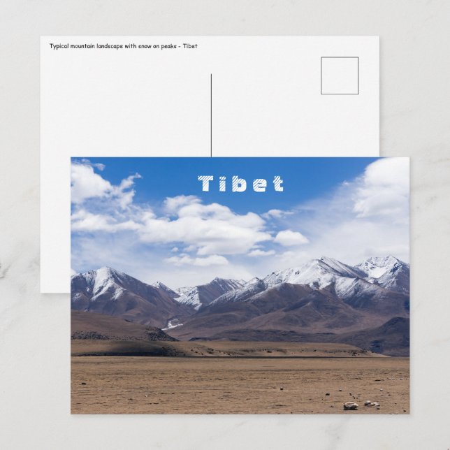 Tibet, Himalaya - Skenbergslandskapet Vykort (Fram/baksida)