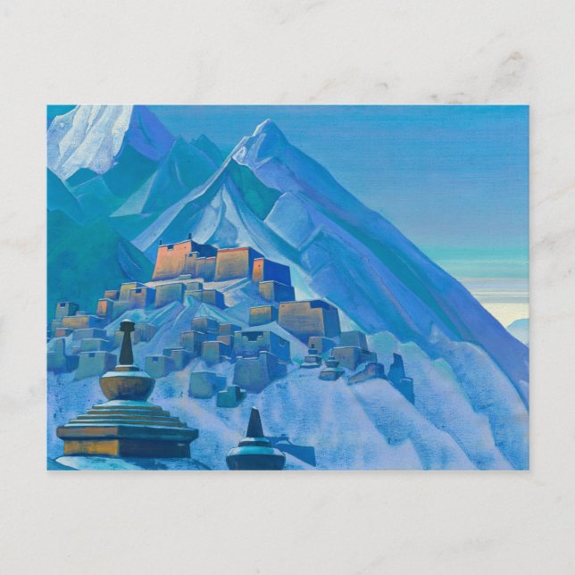 Tibet, Himalayas, 1933 av Nicholas Roerich Vykort (Framsida)