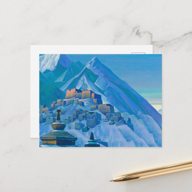 Tibet, Himalayas av Nicholas Roerich Helg Vykort (Fram/Back In Situ)