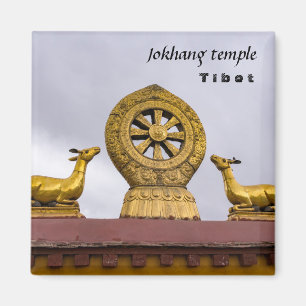 Tibet, Lhasa - Dharma-hjulet i Jokhang-tempel Magnet