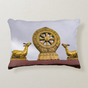 Tibet, Lhasa - Dharma-hjulet i Jokhang temple Prydnadskudde