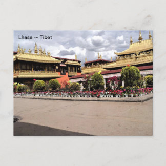 Tibet, Lhasa Norbulingka, Sommarpalatset, China. Vykort