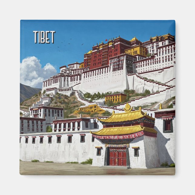 Tibet Lhasa Potola Palace Travel Magnet (Framsidan)