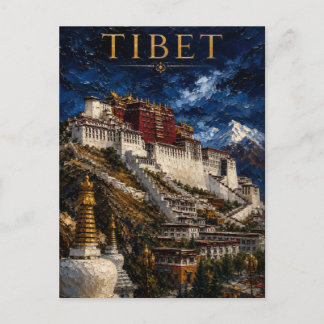 Tibet: Mystic Peak Potala Palace Art Souvenir Vykort