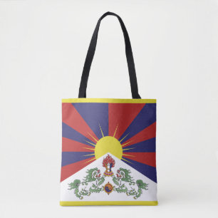 Tibet och det tibetanska Flagga: mode / Himalaya Tygkasse