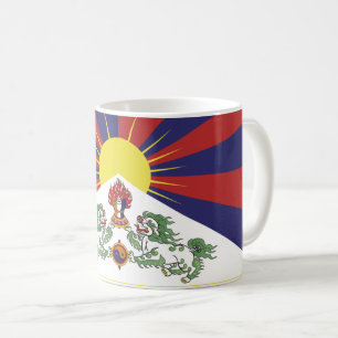 Tibet och det tibetanska Flagga: party / Himalaya Kaffemugg
