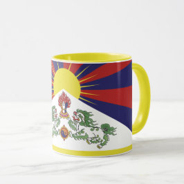 Tibet och det tibetanska Flagga: party / Himalaya Mugg