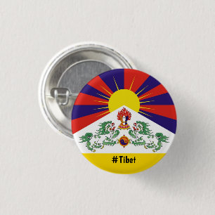 Tibet och Snö Lejon flagga - Himalaya Knapp