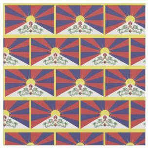 Tibet och Tibetan Flagga Fabric mode / Himalaya Tyg