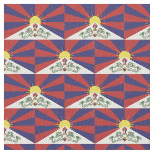 Tibet och Tibetan Flagga Fabric mode / Himalaya Tyg